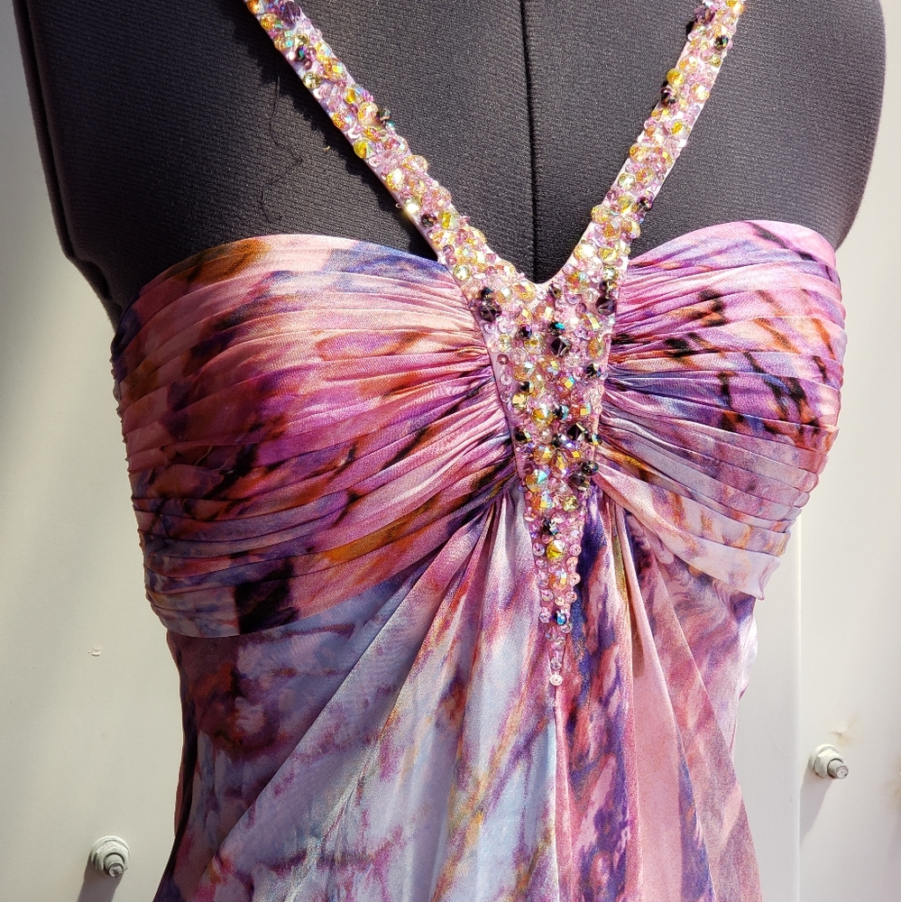 Beautiful water color prom dress.